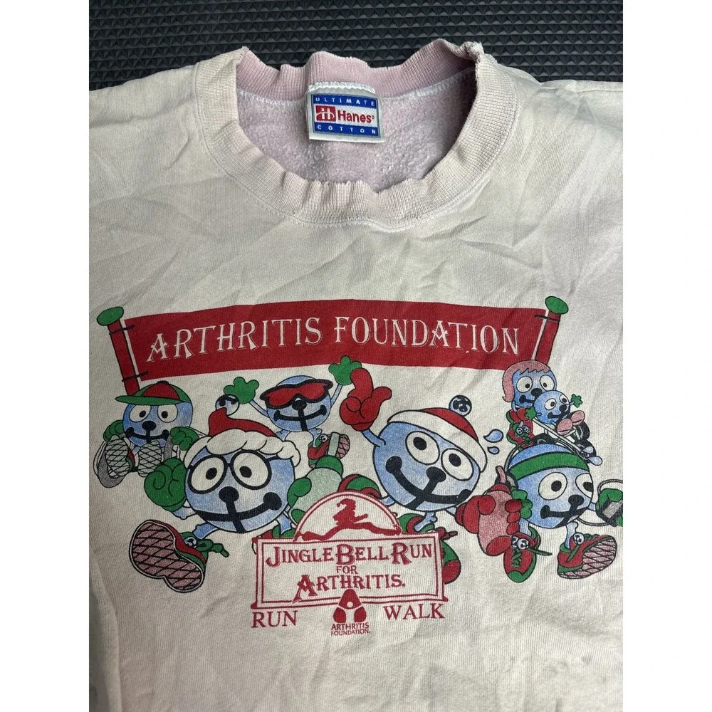Vintage Hanes Jingle Bell Run Arthritis Foundation Sweatshirt XL Mixed Lot